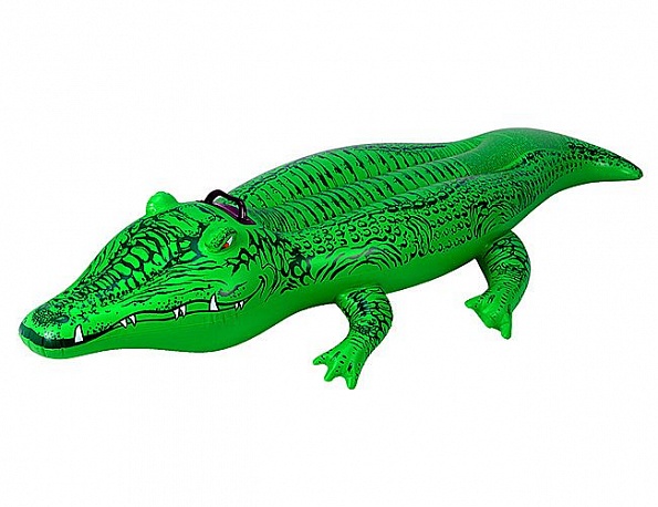 58546 Надувная игрушка-наездник 168х86см "Крокодил" до 40кг, от 3 лет