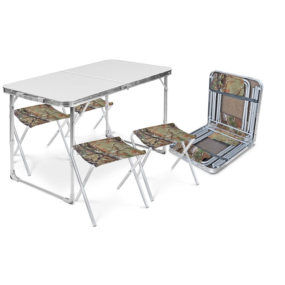 Набор: стол складной + 4 стула дачных складных (ССТ-К2)